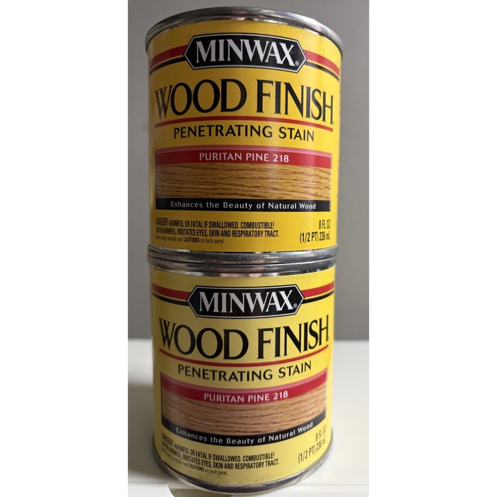 2X Minwax Wood Finish Penetrating Stain Puritan Pine218 1/2 PT 8 oz DISCONTINUED